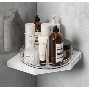 2 Pack Corner Lazy Susan, 360° Rotating, Shower Organizer for Bathroom storage